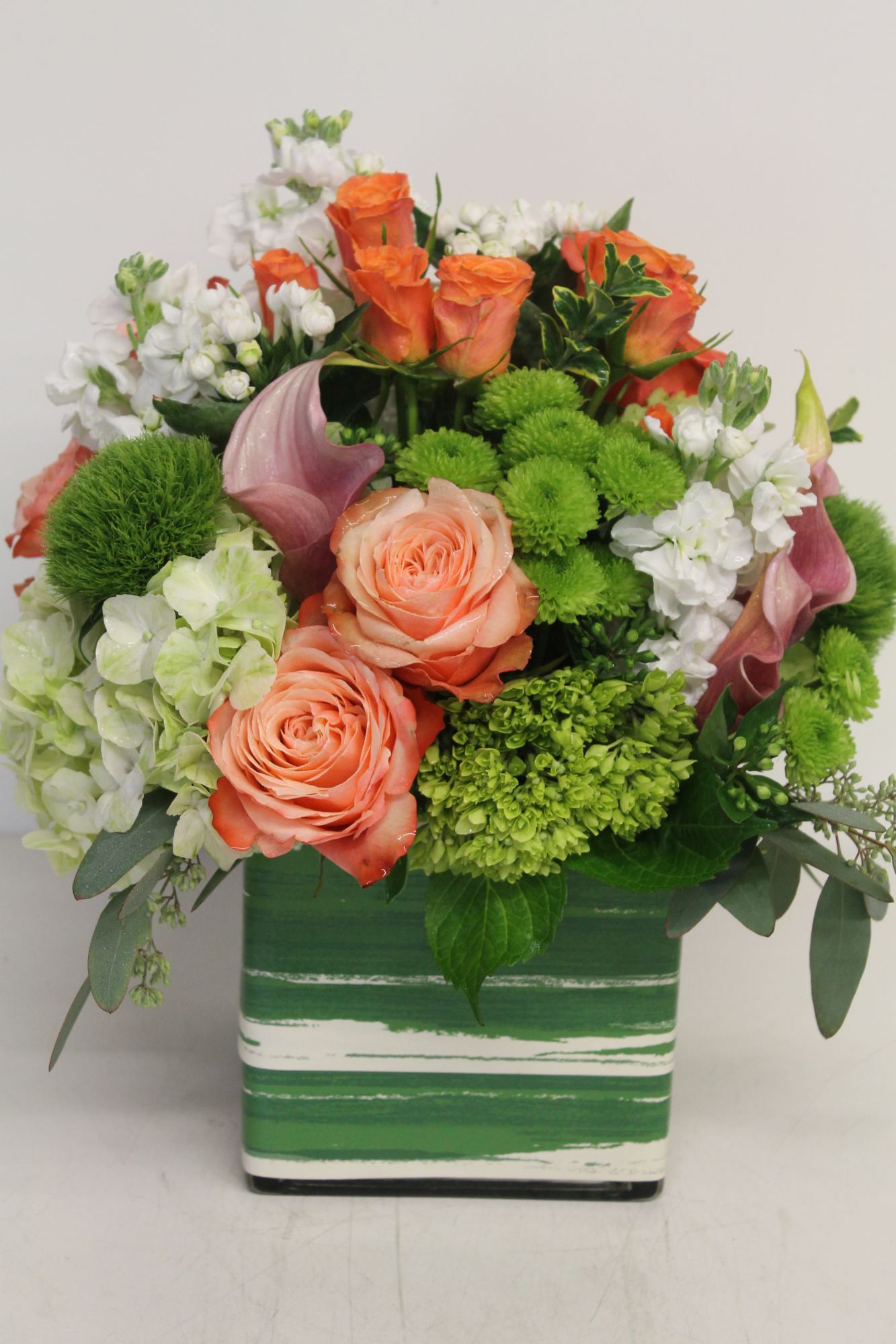 Stock arrangements — hand-composed in the Huntington Beach atelier