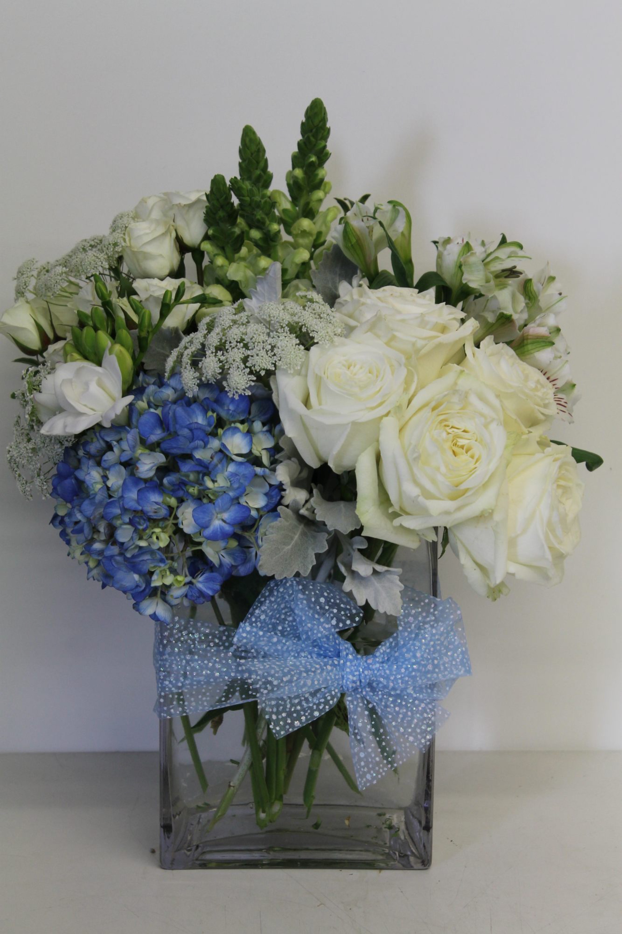 10 little toes for boy — hand-crafted arrangement, hand-composed in The Flower Lover atelier in Huntington Beach