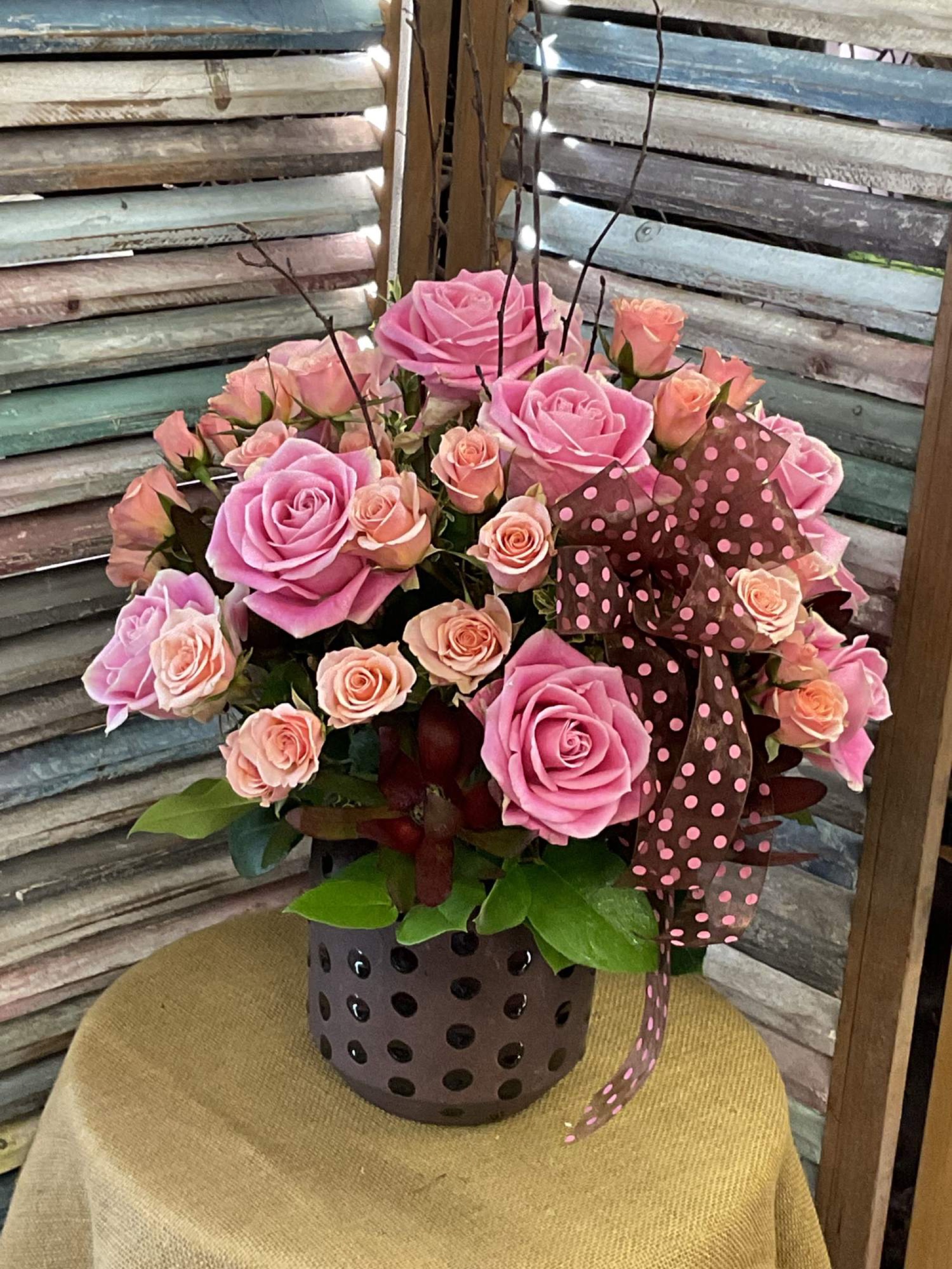 25-108 — hand-crafted arrangement, hand-composed in The Flower Lover atelier in Huntington Beach