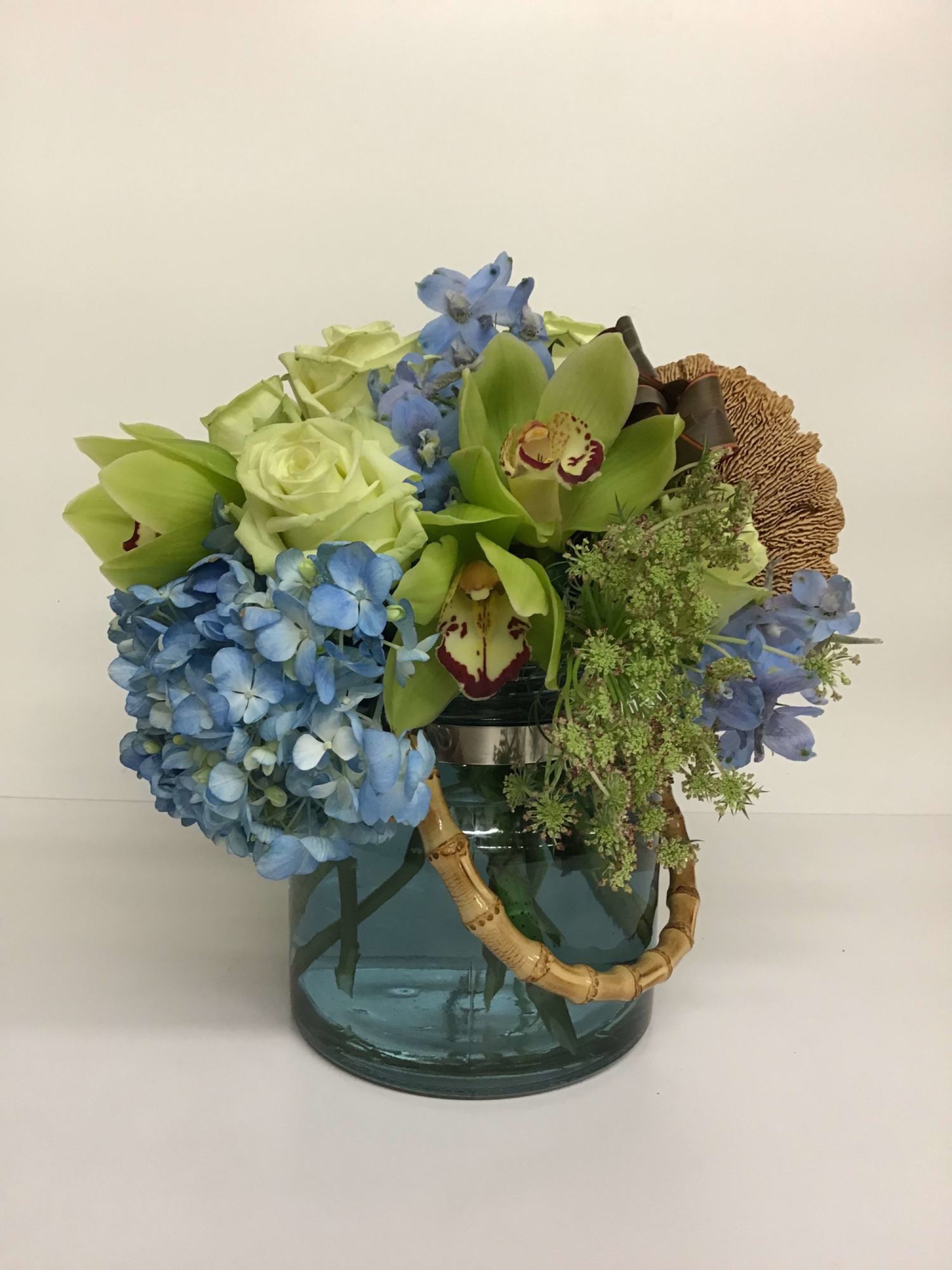Hug — hand-crafted arrangement, hand-composed in The Flower Lover atelier in Huntington Beach