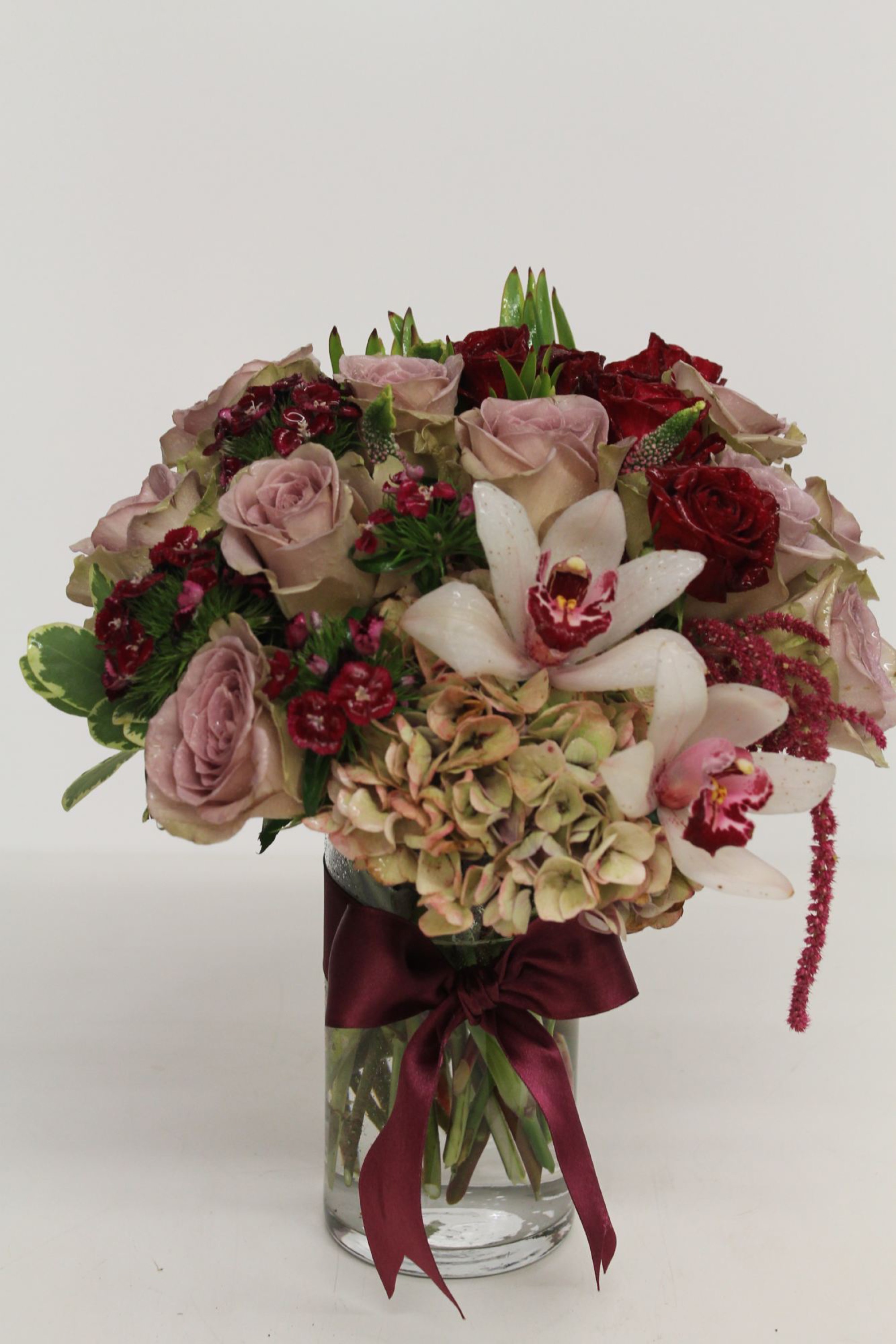 Mom, You are a blessing — hydrangeas arrangement, hand-composed in The Flower Lover atelier in Huntington Beach