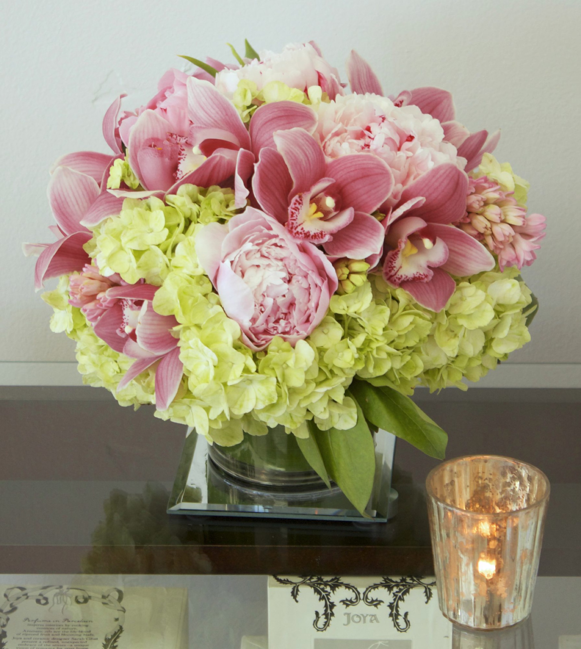 Pink And Green Pastel Vase