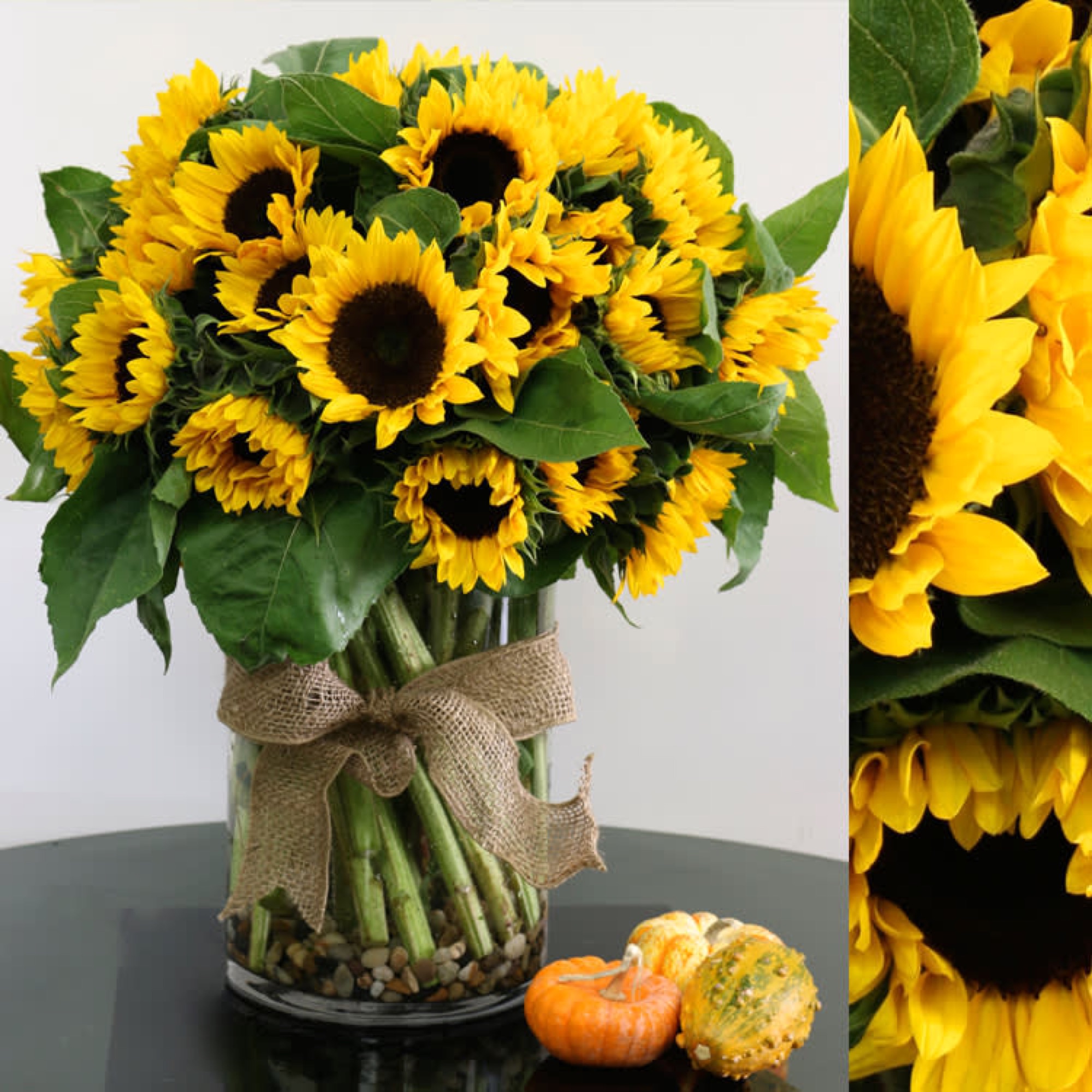 Sunny — sunflowers arrangement, hand-composed in The Flower Lover atelier in Huntington Beach