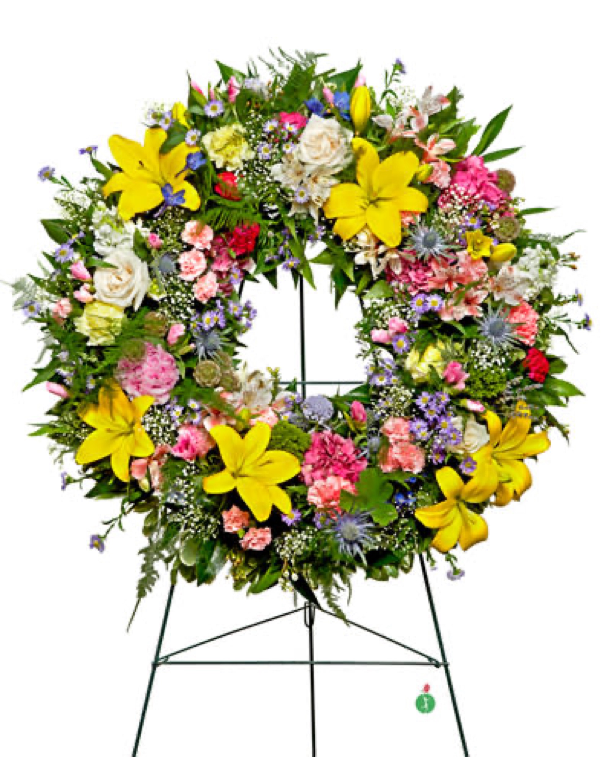 Warm Thoughts Wreath — hand-crafted arrangement, hand-composed in The Flower Lover atelier in Huntington Beach