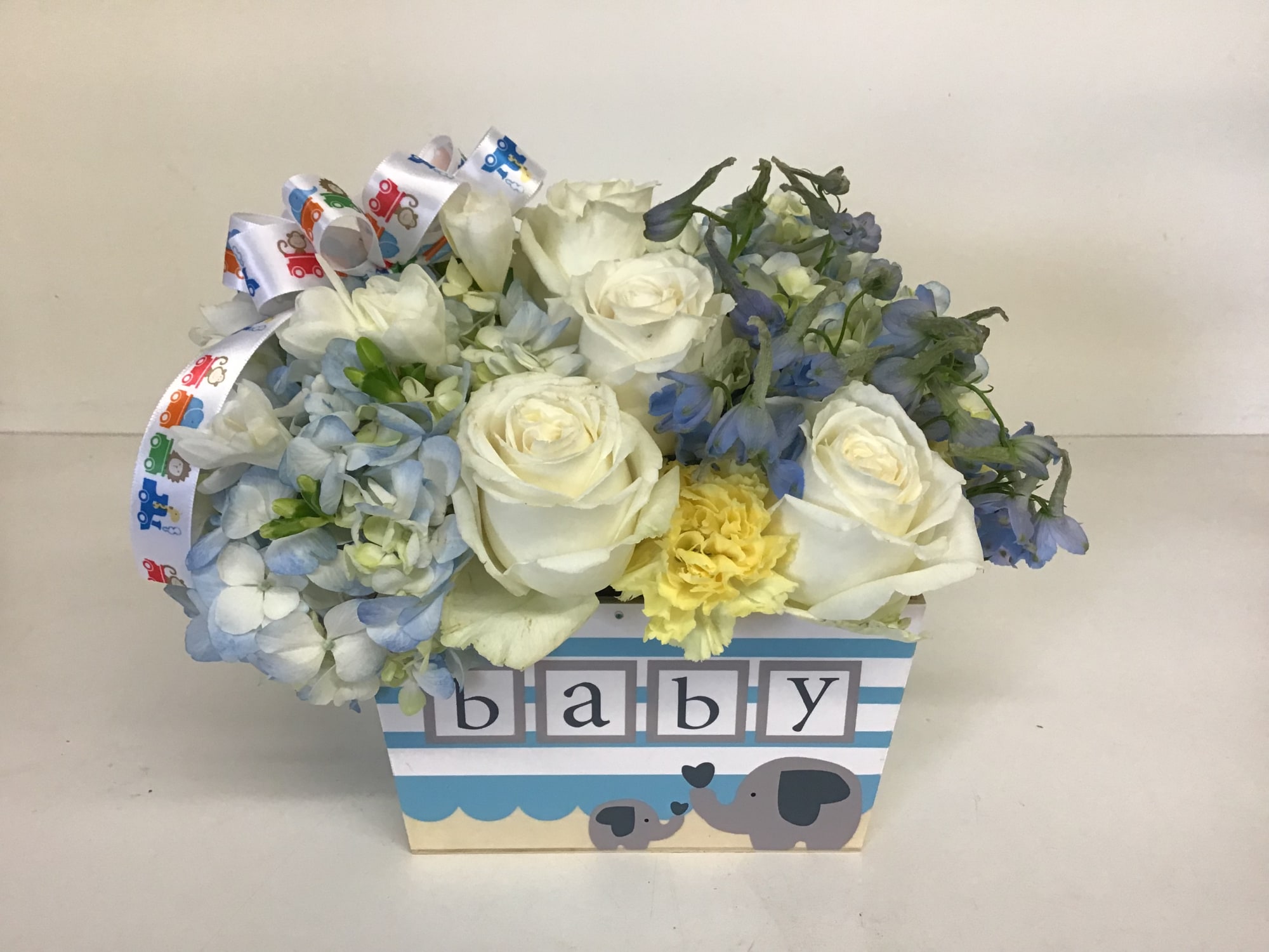 Freesia arrangements — hand-composed in the Huntington Beach atelier